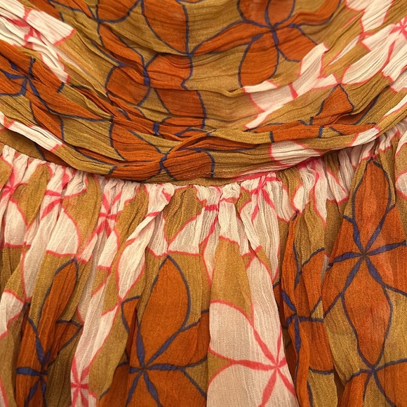 Anthropologie Guapa Orange Mot boho lined skirt nwt - Picture 11 of 16
